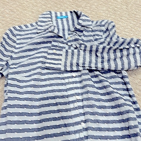 J. McLaughlin Button Down Striped Blouse - Picture 4 of 13
